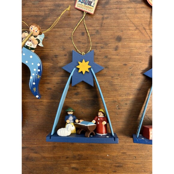 Vintage Kathe Wohlfahrt & Ulbricht Christmas Ornaments Germany Lot Of 6 READ - Picture 3 of 15